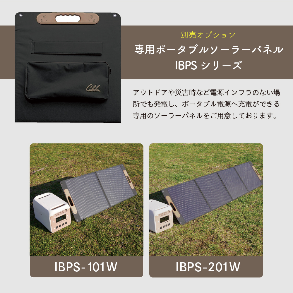 ポータブルソーラーパネル IBPS-60W 4連ソーラーパネル キューブ