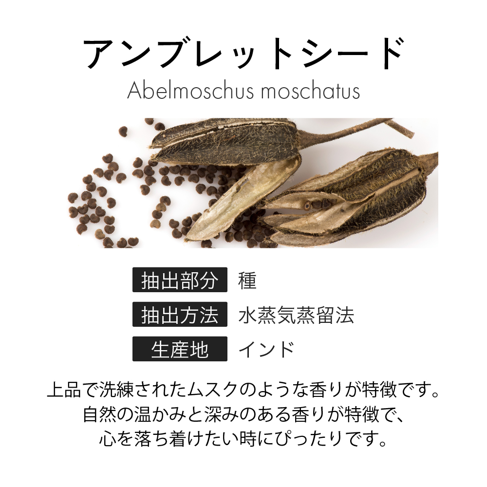 エッセンシャルオイル ムスクシード アンブレットシード 30ml アロマ