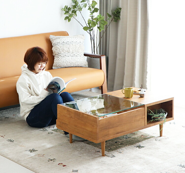 センターテーブル リビングテーブル ローテーブル ガラステーブル