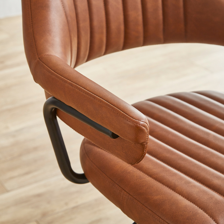 カウンターチェア バーチェア 背もたれ付き 肘付き 回転 昇降式 座面高