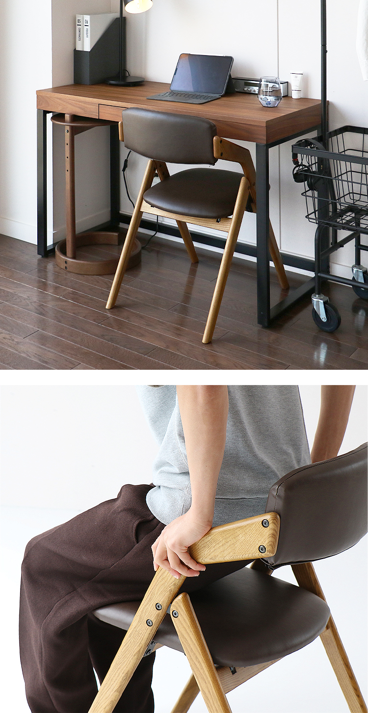 ダイニングチェア 折りたたみ 木製 天然木 完成品 フォールディング