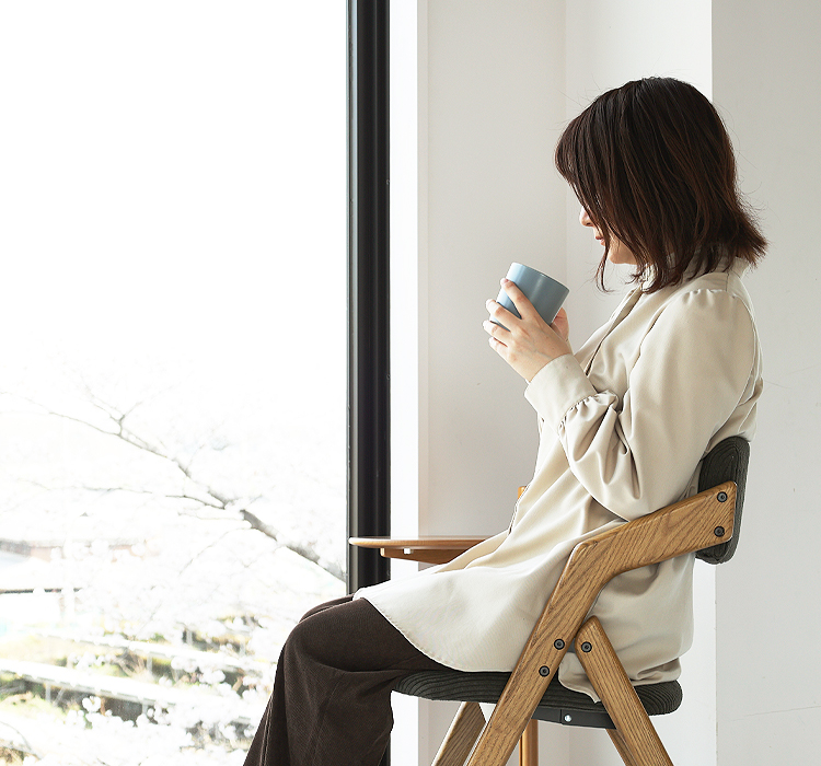 ダイニングチェア 折りたたみ 木製 天然木 完成品 フォールディング