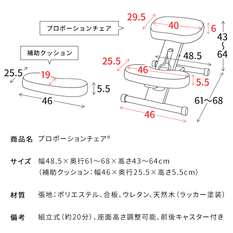 宮武製作所 プロポーションチェア バランスチェア 姿勢矯正 骨盤