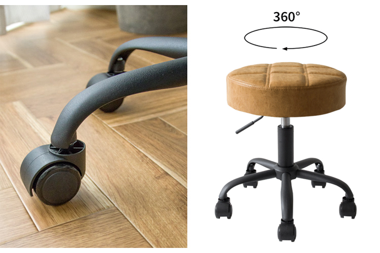 丸椅子 スツール キャスター付き 昇降 回転 おしゃれ コンパクト