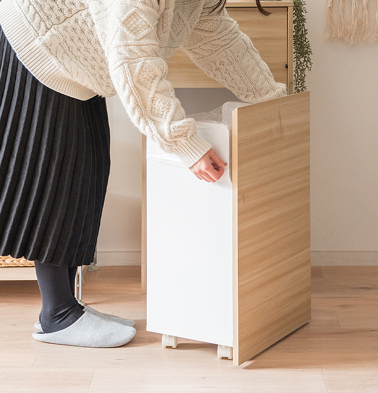 ダストボックス　45L お洒落ゴミ箱　アメリカン　木製　分別 ごみ箱 ゴミ箱 45リットル 45l おしゃれ 分別 スリム
