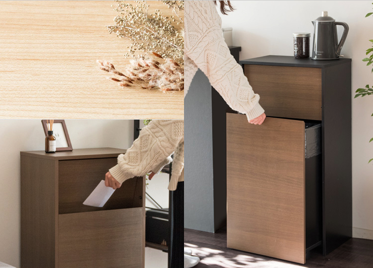 スタンド ダストボックス ブラウン ゴミ箱 スイング式 木目調 45L新品同様 楽天市場】【期間限定クーポン配布中！8/1迄】 ダストボックス