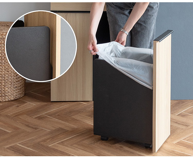 ゴミ箱付きレンジ台 キッチンラック ゴミ箱 ごみ箱 45リットル 45l