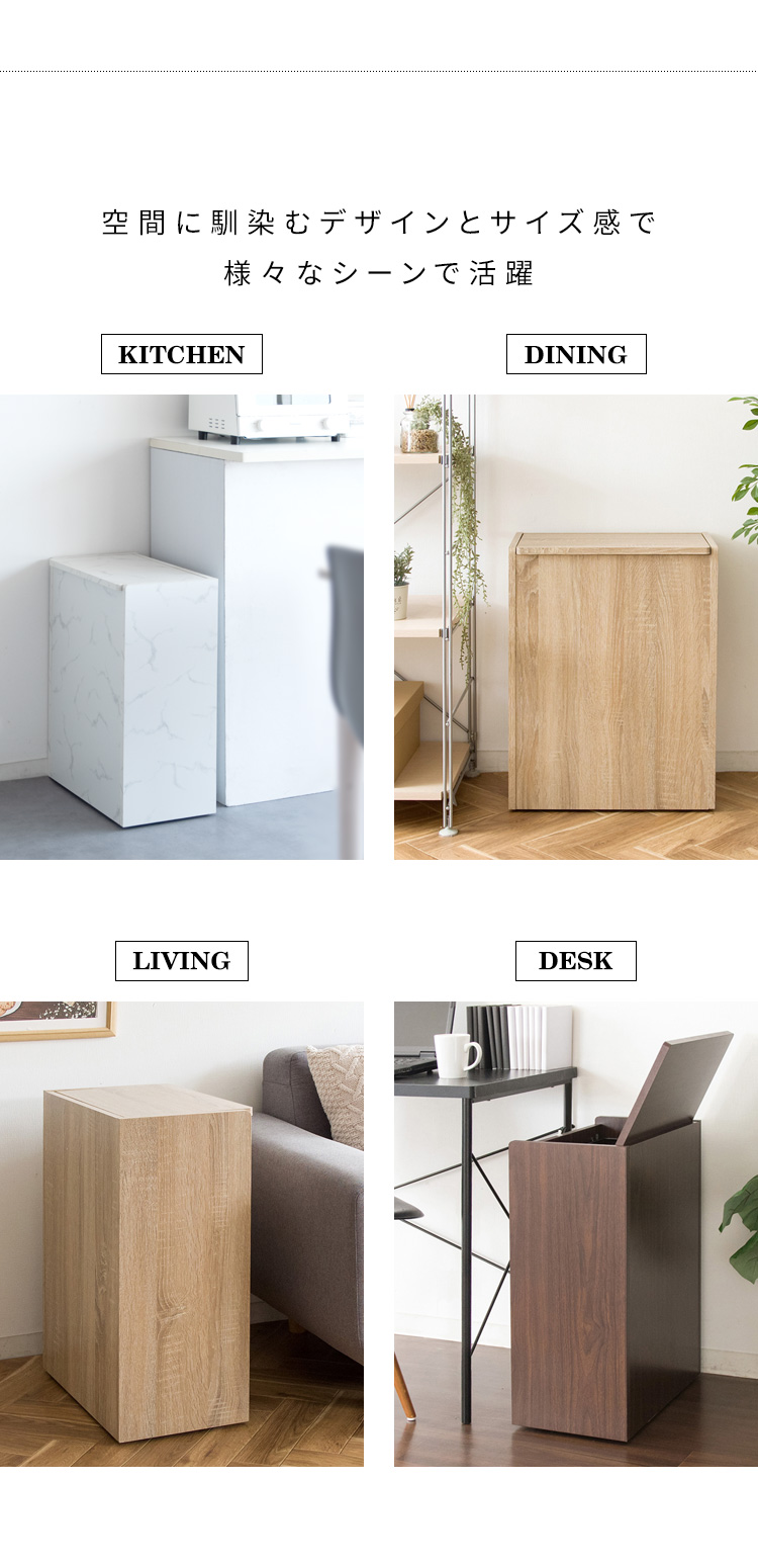 ゴミ箱 ごみ箱 ダストボックス 45L スリム キャスター付き キッチン