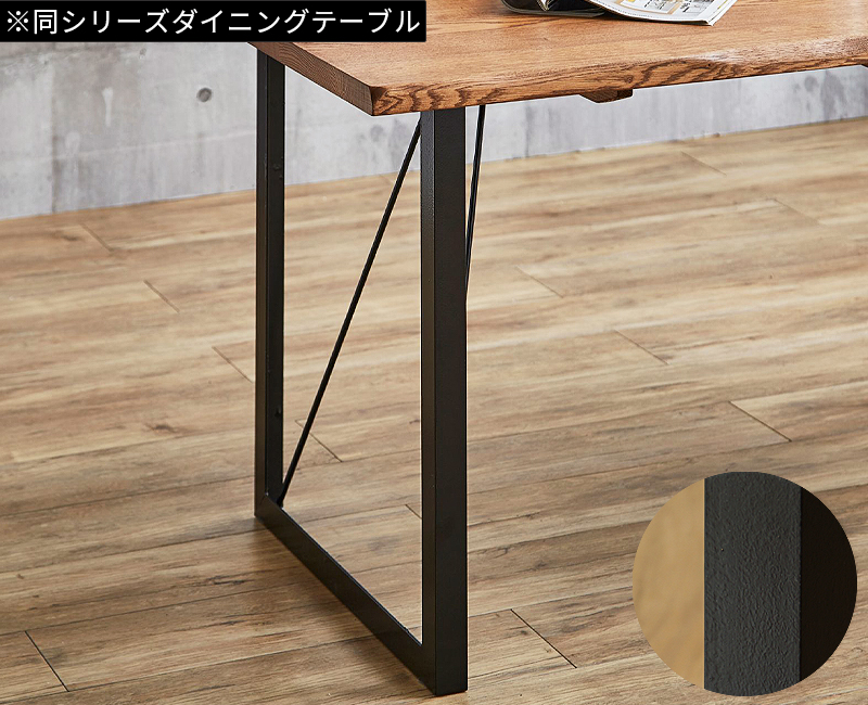 パソコンデスク 幅120×奥行60cm 引き出し付き オーク無垢材 木製 一枚