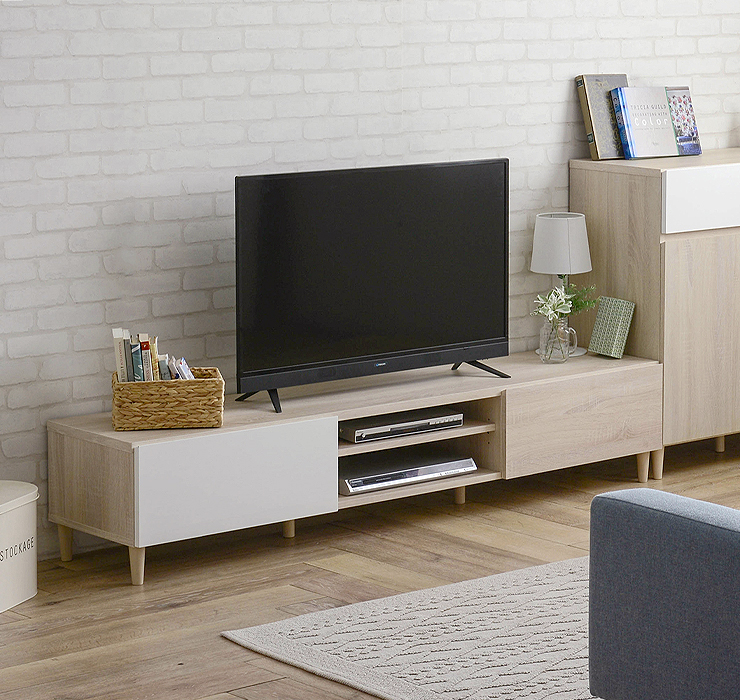 テレビ台 幅180cm テレビボード ローボード 収納付き 引き出し 可動棚