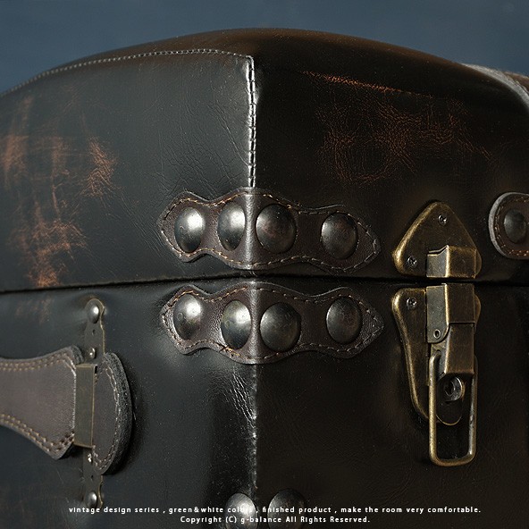 スツール 収納 アンティーク 収納スツール トランクボックス トランク