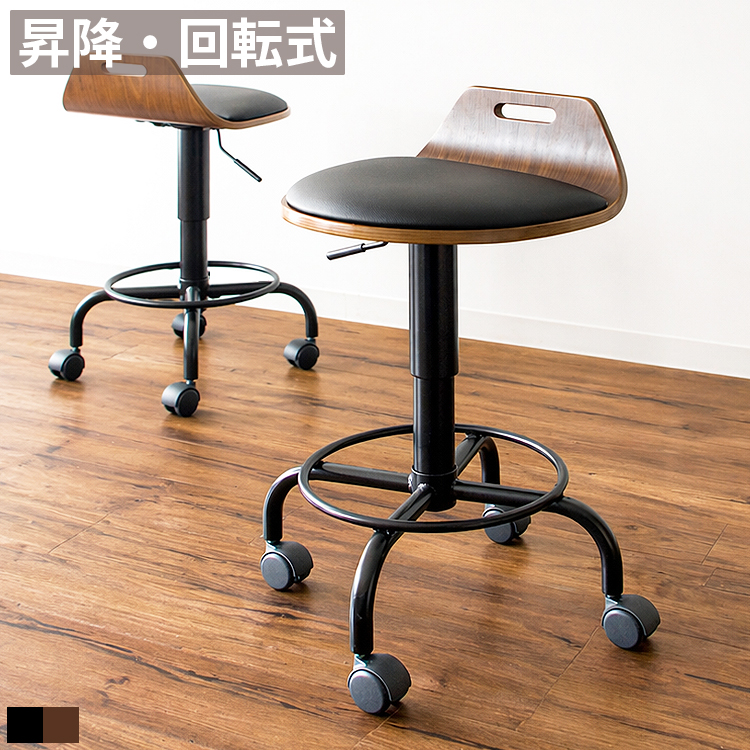 無垢材　回転　カウンターチェア 316661a352670171ae9cdfe1c6df03