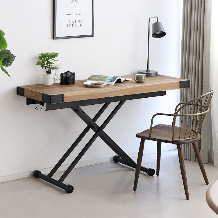 テーブル ローテーブル リビングテーブル センターテーブル 昇降式テーブル 昇降テーブル おしゃれ カフェテーブル コーヒーテーブル ハイテーブル 木製 無垢｜g-balance｜02