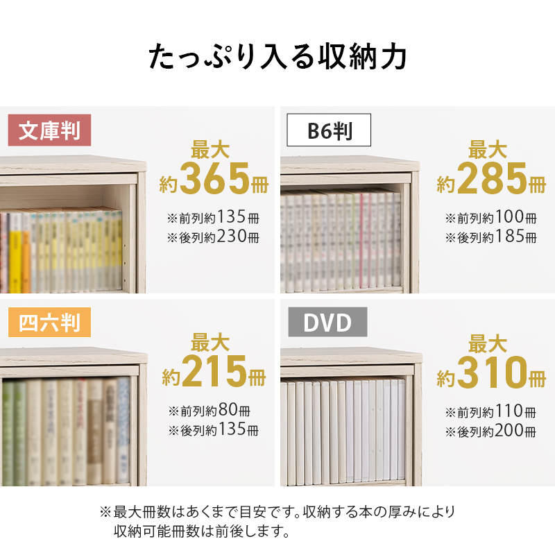 本棚 書棚 扉付き 漫画収納 コミック収納 コミック棚 スライド収納