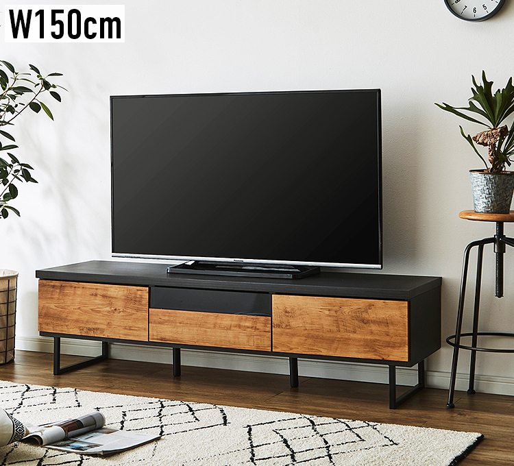 テレビ台 幅180cm ローボード 55型 65型対応 日本製 完成品 引き出し3
