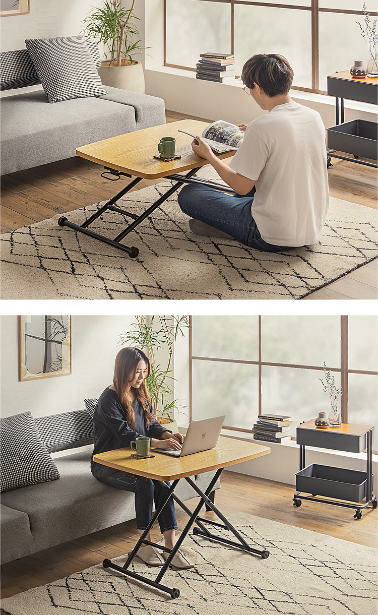 コーヒーテーブル 昇降式 リビングテーブル ローテーブル 楽天市場】クーポン最大1,000円OFF☆ローテーブル 昇降式テーブル