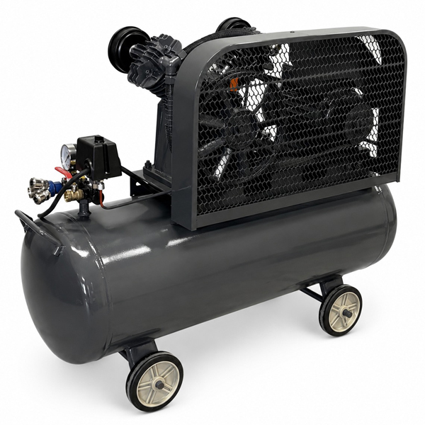 コンプレッサー 3相200V エアーコンプレッサー 単相200V 50Hz 2.2KW 3馬力 100Lタンク 三相契約