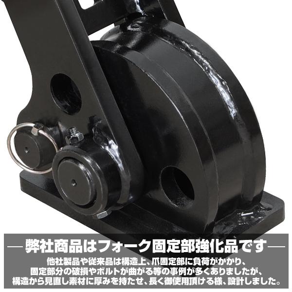 折り畳みフォーク 適合バケット 500〜600mm 日立 半年保証 【適合