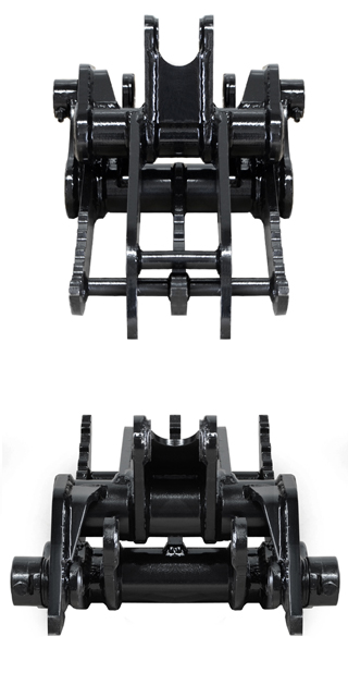 2点式 機械式 フォーク ピン径25mm アーム幅110mm CAT 日立 半年保証