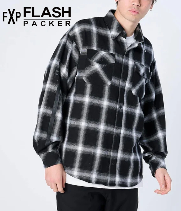 �I���u���`�F�b�N�V���c �����Y ���� FLASH PACKER �J�W���A�� �H�D ���[�Y�V���G�b�g �t���b�V���p�b�J�[ XNP-UK SHIRT
