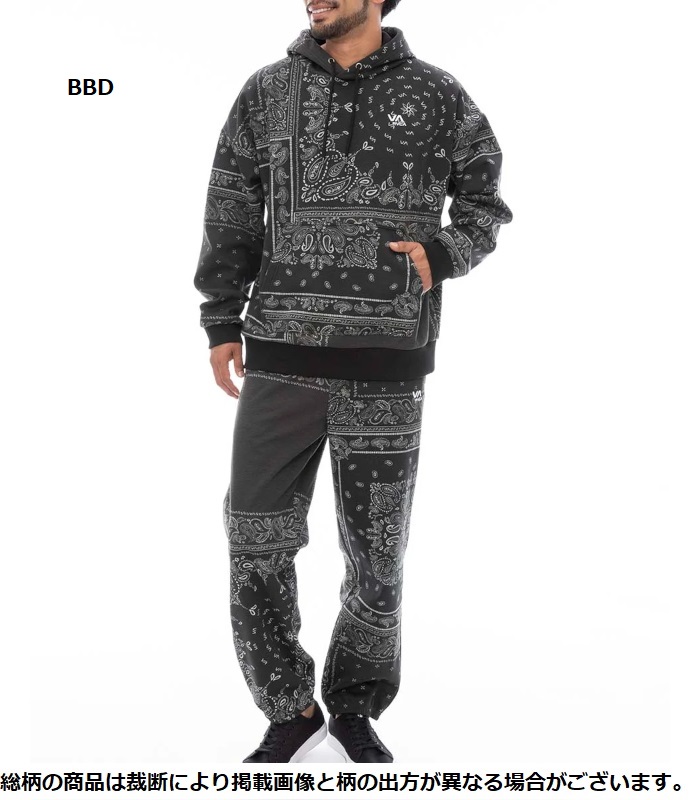 RVCA メンズ セットアップ ルーズシルエット スウェット 上下