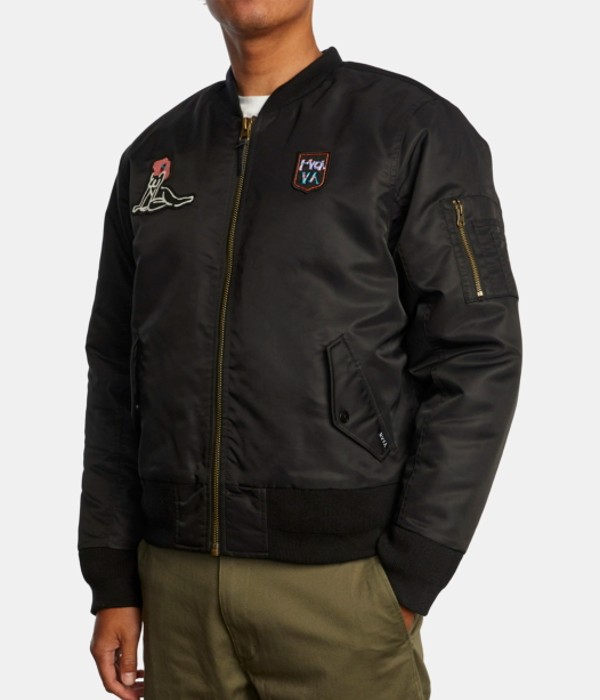 RVCA（ルーカ） MA-1 フライトジャケット メンズ グラフィック刺繍