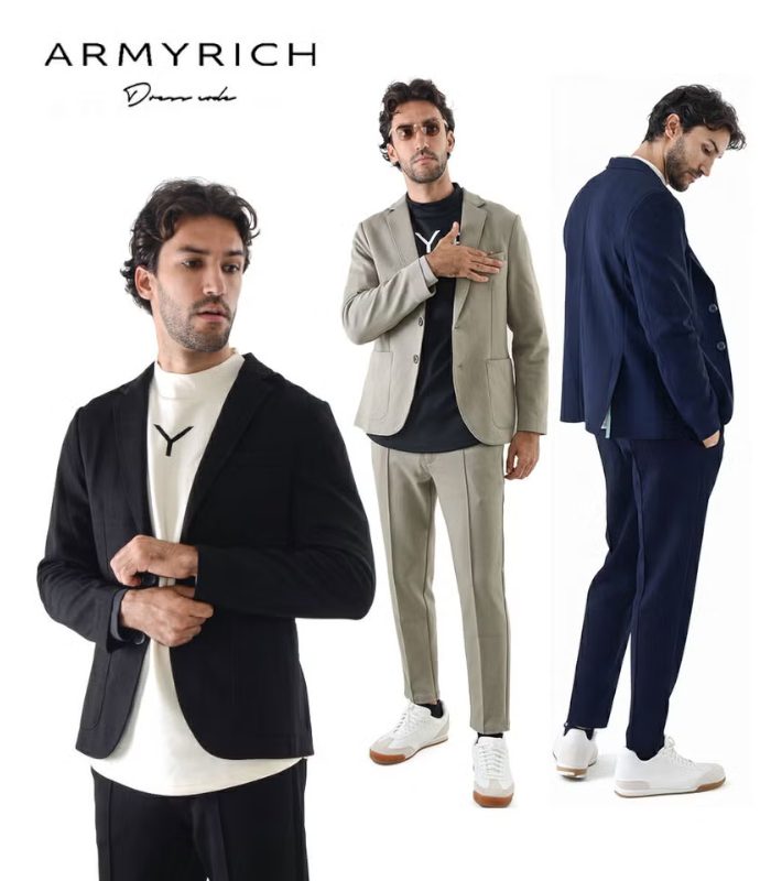 アーミーリッチ　ARMYRICH ポンチテーラードセットアップ メンズ ポンチテーラードセットアップ きれいめ ARMYRICH 上下セット