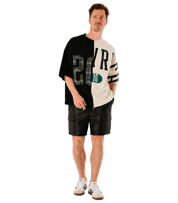 PUレザーコーティングショーツ メンズ ハーフパンツ カーゴ ARMYRICH