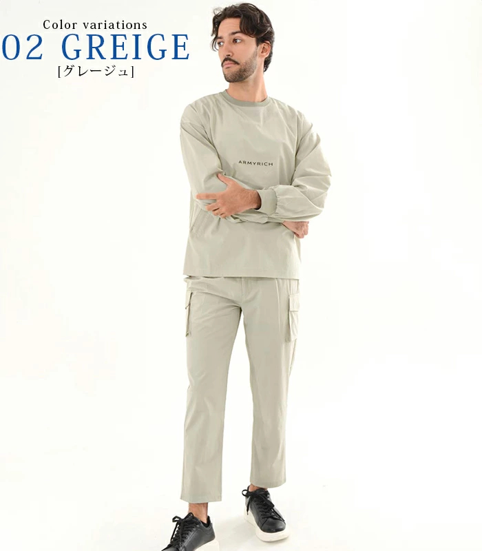 ナイロンセットアップ メンズ 上下セット 春夏 ARMYRICH 男性