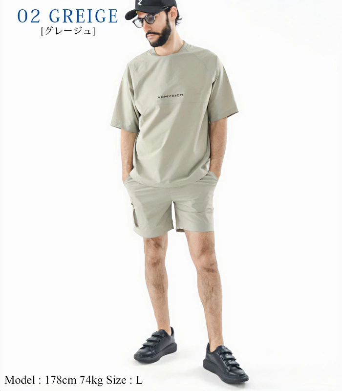 ARMYRICH Tシャツ ショートパンツ セットアップ セットアップ メンズ カジュアル スポーツ ARMYRICH Tシャツ ショート