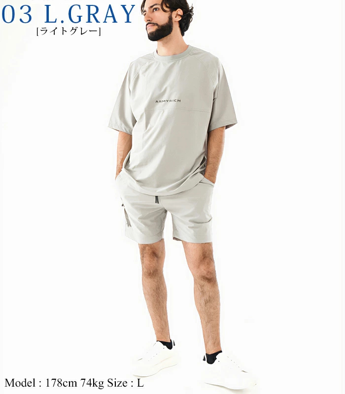 ARMYRICH Tシャツ ショートパンツ セットアップ セットアップ メンズ カジュアル スポーツ ARMYRICH Tシャツ ショート