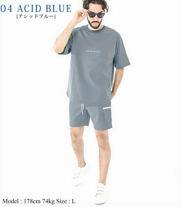 セットアップ メンズ カジュアル スポーツ ARMYRICH Tシャツ ショート
