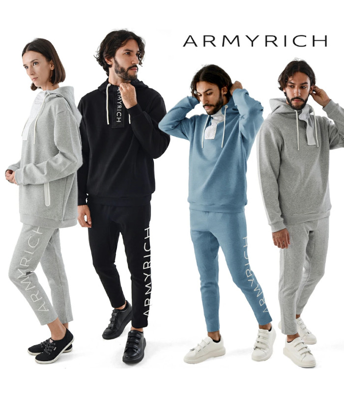 セットアップ メンズ 鹿の子 ジャージ ARMYRICH 男性 スポーツ