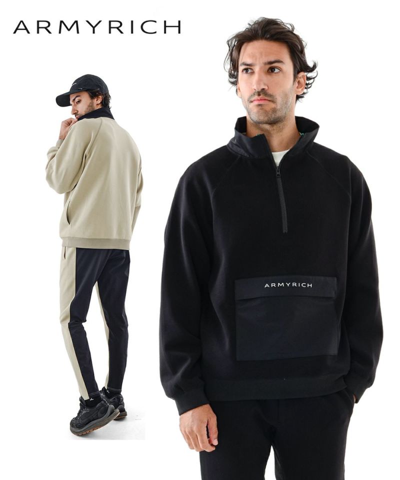 ARMYRICH アーミーリッチ ボンディングハーフジップセットアップ 上下