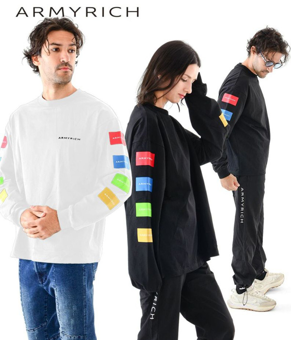 ARMYRICH アーミーリッチ 袖プリント ロングTシャツ 長袖 ブランド