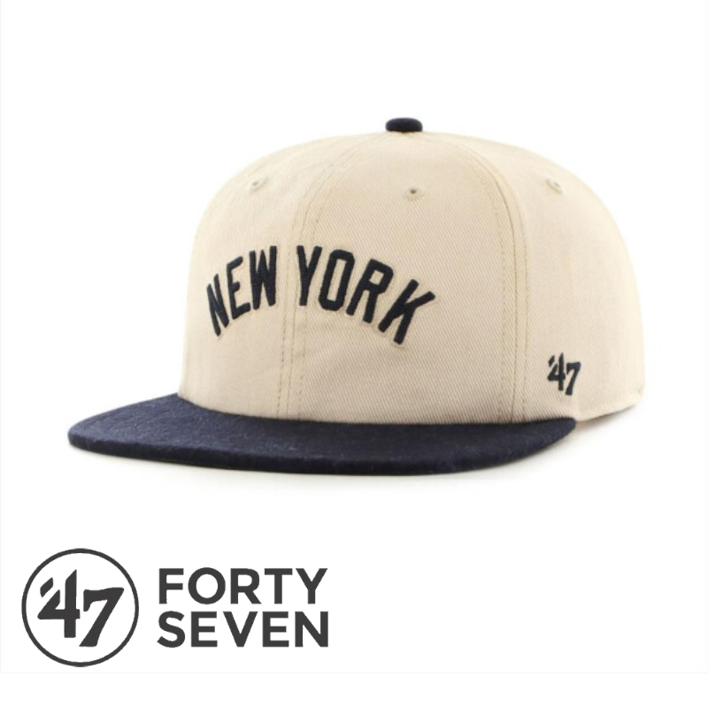 �����L�[�X �X�q NY MLB �싅 �f47 �L���b�v �j���[���[�N �X�|�[�c �X�g���[�g �t�H�[�e�B�[�Z�u�� Yankees Fieldstone CAPTAIN RL Sandstone × Navy