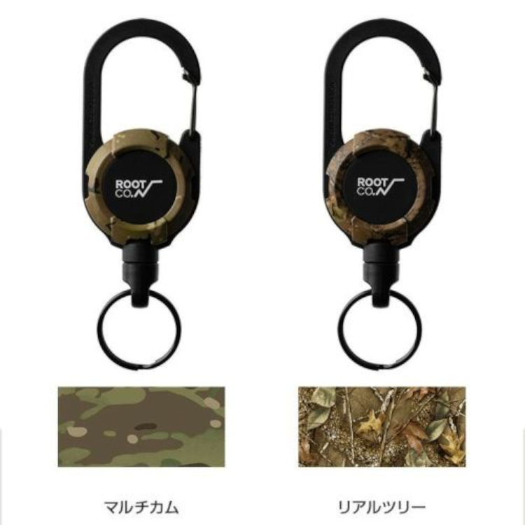 ROOT CO. マグネット内蔵型リールカラビナ ミリタリーエディション
