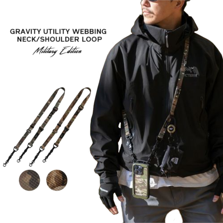 �X�}�z �g�� �l�b�N&amp;�V�����_�[�X�g���b�v GRAVITY UTILITY WEBBING NECK/SHOULDER LOOP �J���t�� ROOT CO.