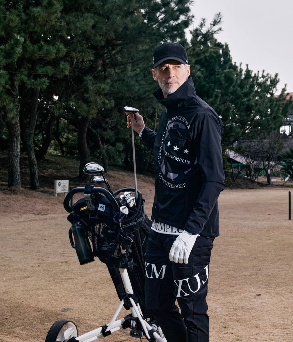 LUXE AKM PLUS サークルロゴウィンドブレーカー メンズ ジャケット