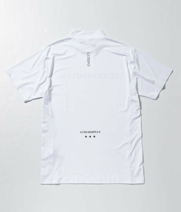 LUXEAKMPLUS ベーシックロゴモックネック半袖Tシャツ スポーツ LUXE AKM PLUS ベーシックロゴモックネック半袖Tシャツ ゴルフ