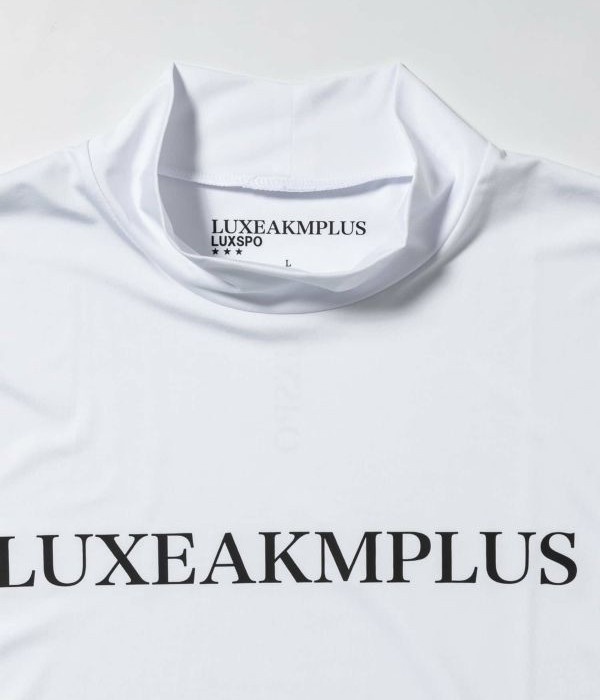 LUXE AKM PLUS ベーシックロゴモックネック半袖Tシャツ ゴルフ
