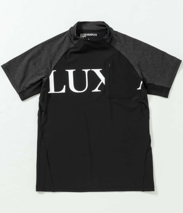 モックネックTシャツ メンズ 半袖 ゴルフ LUXEAKMPLUS スポーツ ジム 春夏 男性 GO...