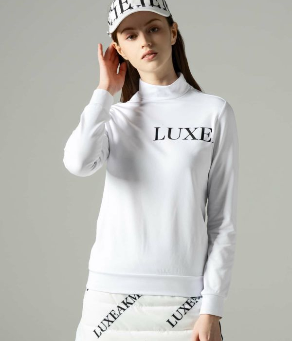 光沢ロゴモックネックTシャツ 長袖 LUXEAKMPLUS ゴルフ レディース 女性 GOLF リュクスエイケイエムプラス スポーツ おしゃれ｜g-field｜16