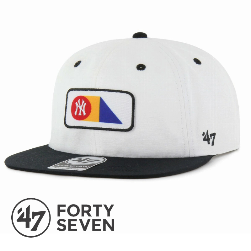 �����L�[�X �X�q MLB �싅 '47 �L���b�v �j���[���[�N �X�|�[�c �X�g���[�g �t�H�[�e�B�[�Z�u�� Yankees Primary Purpose '47 CAPTAIN RL White × Black
