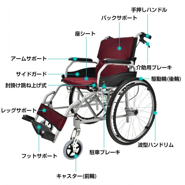 車椅子 軽量 コンパクト 折り畳み式車椅子 介助用車椅子 介護用