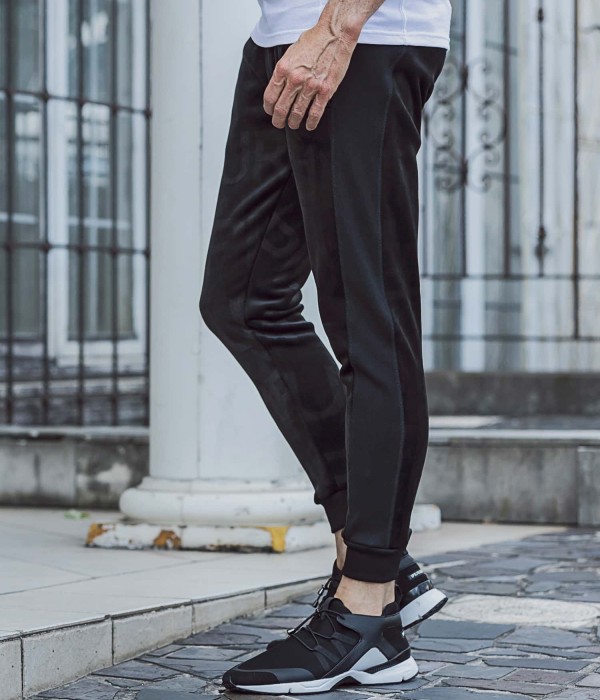 サイズL【新品】1PIU1UGUALE3 コンビネーションベロアパンツ 1PIU1UGUALE3 RELAX エンボスロゴベロアパンツ メンズ カジュアル