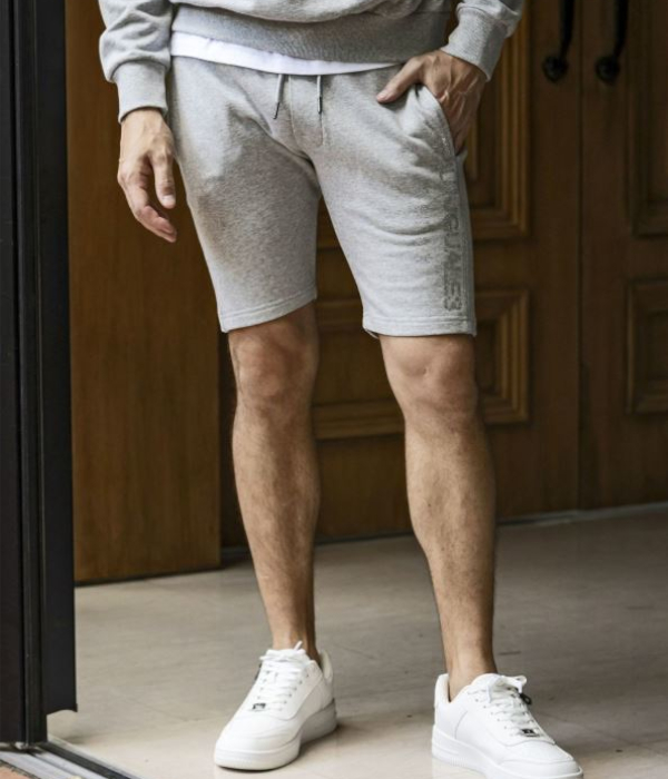 1PIU1UGUALE3 RELAX ラインストーンロゴショーツ メンズ スウェット