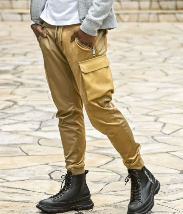 1PIU1UGUALE3 RELAX ブライトストレッチクレイジーカーゴパンツ メンズ