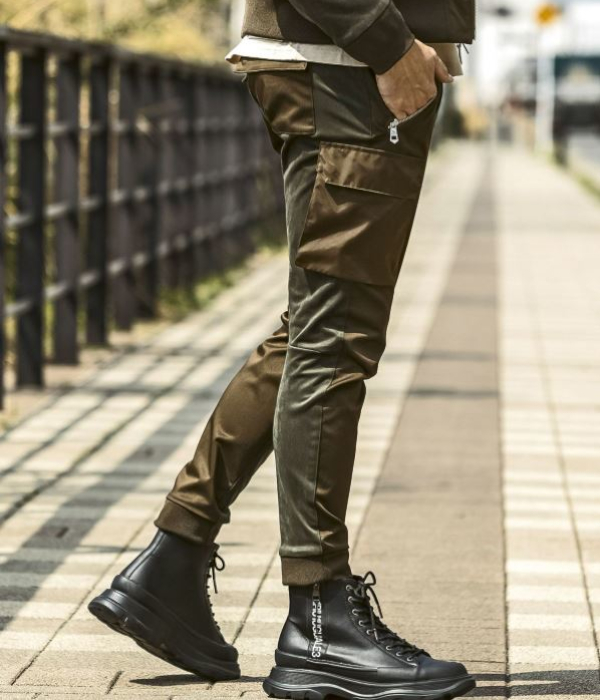 パンツ 1piu1uguale3 EASY RIB CARGO PANTS AKM 1piu1uguale3 EASY RIB CARGO PANTS AKM