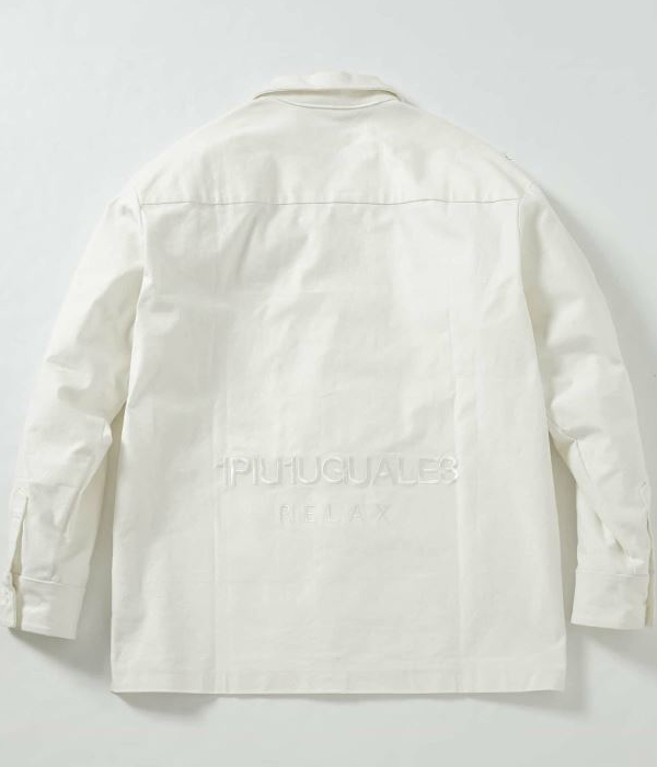1PIU1UGUALE3 オーバーシャツ 1PIU1UGUALE3 RELAX バック刺繍ロゴワイドシャツ メンズ オーバー